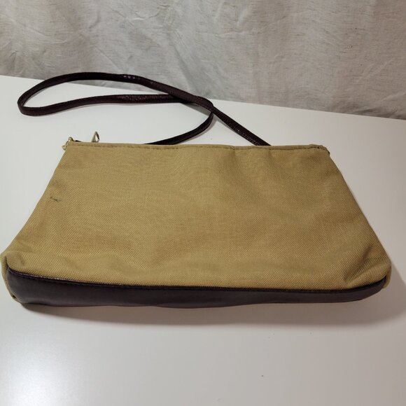 Vintage Julius Resnick Canvas Purse - Light and Dark Brown - Picture 6 of 11